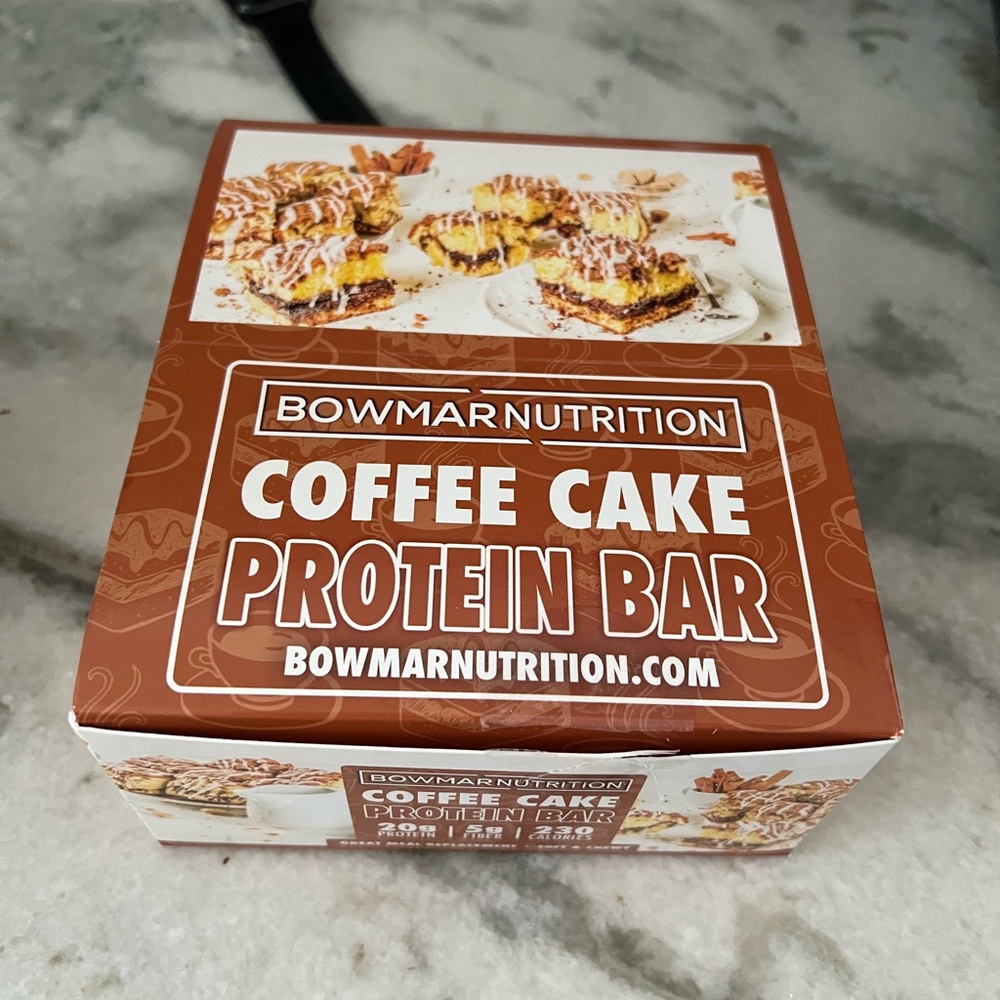 Bowmar coffee cake protein bars